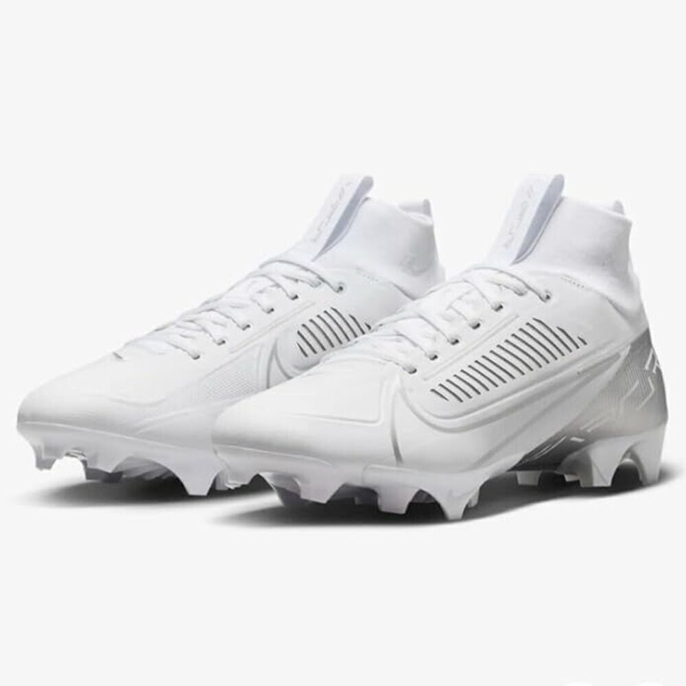 Nike Vapor Edge Pro 360 2 White Silver Football Cleats DA5456-102 Men's Size 9